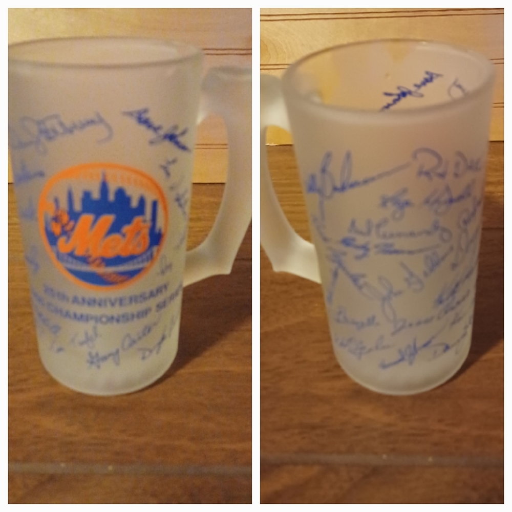 Mets 25th Anniversary 1986 Champion Series 12 oz Beer Mug